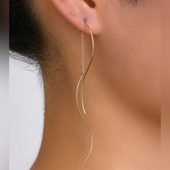 Anthropologie Jewelry - Simple thread earrings #139